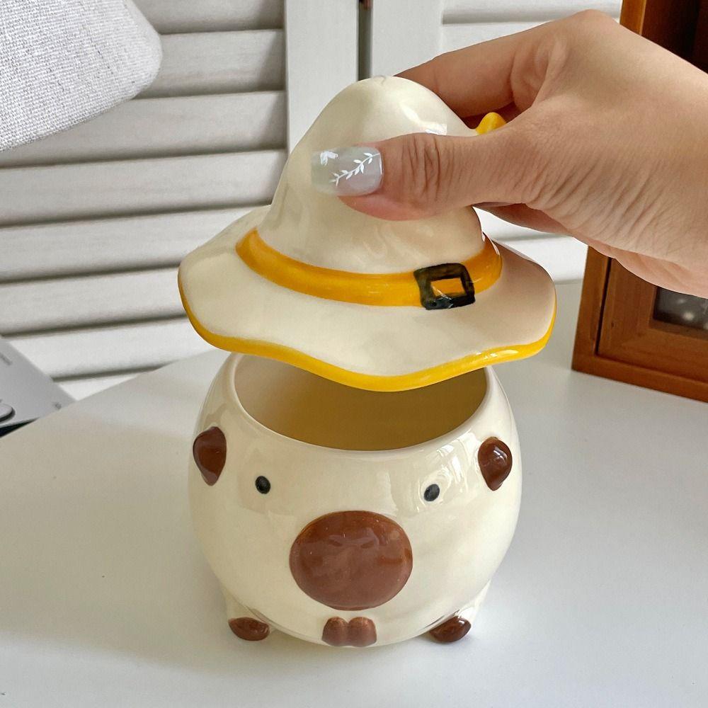 Cute Cartoon Capybara Mug Novelty Ceramic Coffee Mug Funny Halloween Mug  Office Use