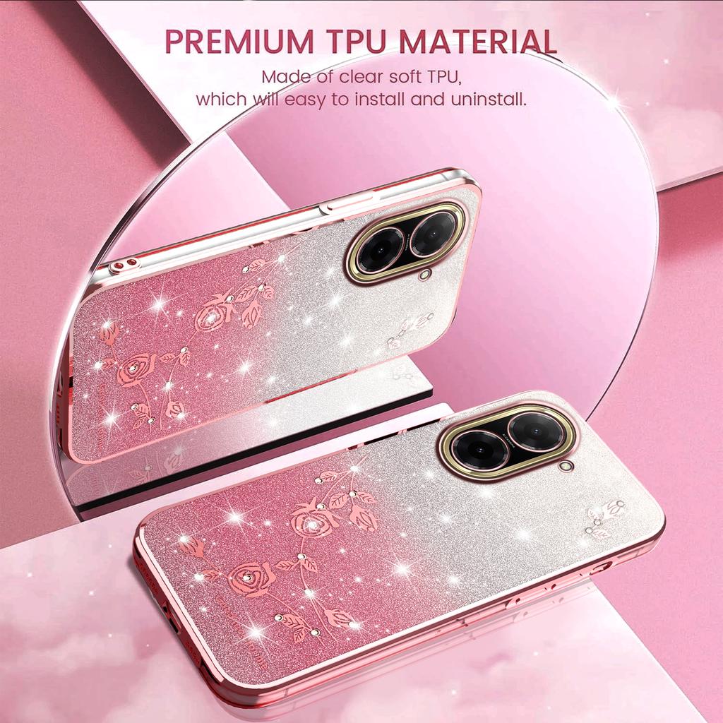 KADEM For Xiaomi Redmi A5 4G (171.7mm)/Poco C71 4G Case Flower TPU Flexible Gradient Phone Cover