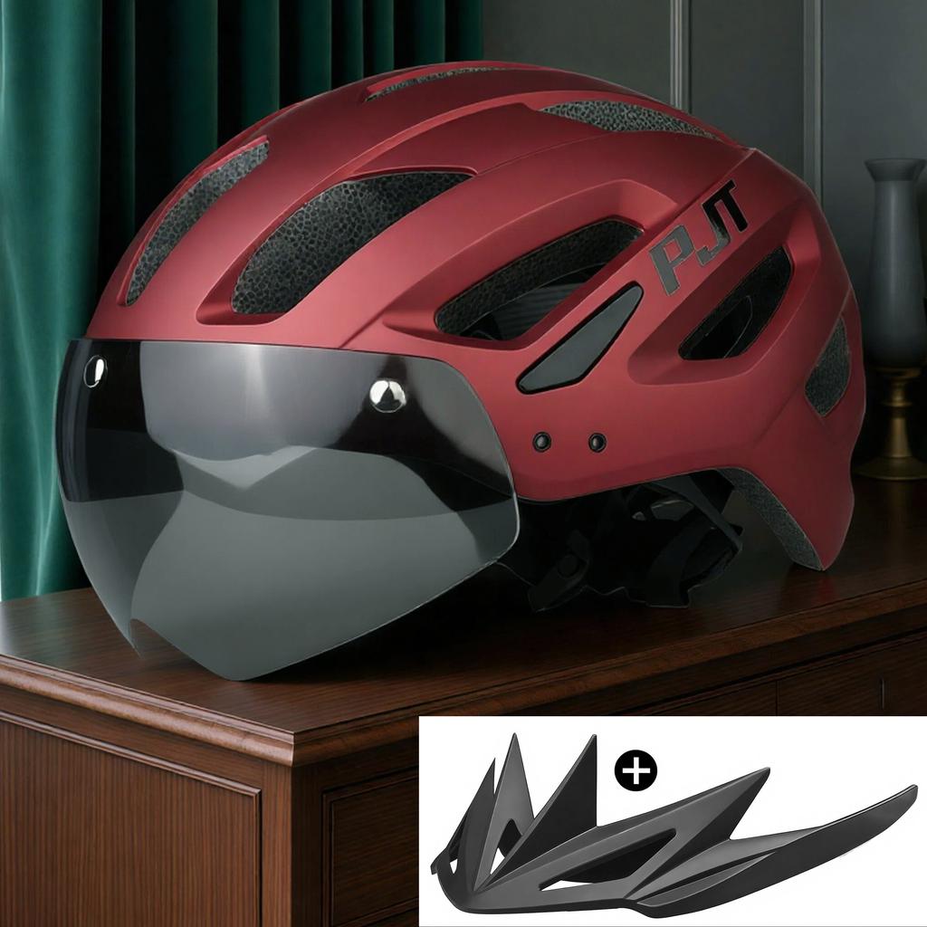 Pjt New Cycling Helmet Light Road Mtb Mountain Bike Bicycle Goggles / Sun Visor Helmet L For Men Women Sun Visor Bicycle Helmet