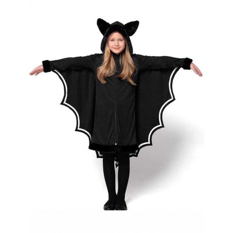 New Kids Vampire Costume Anime Black Vampire Bat Cartoon Character Halloween Costume Battle