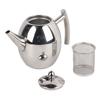 Edelstahl Teekanne Kaffeekanne Wasserkocher Mit Filter Große Kapazität(1L)