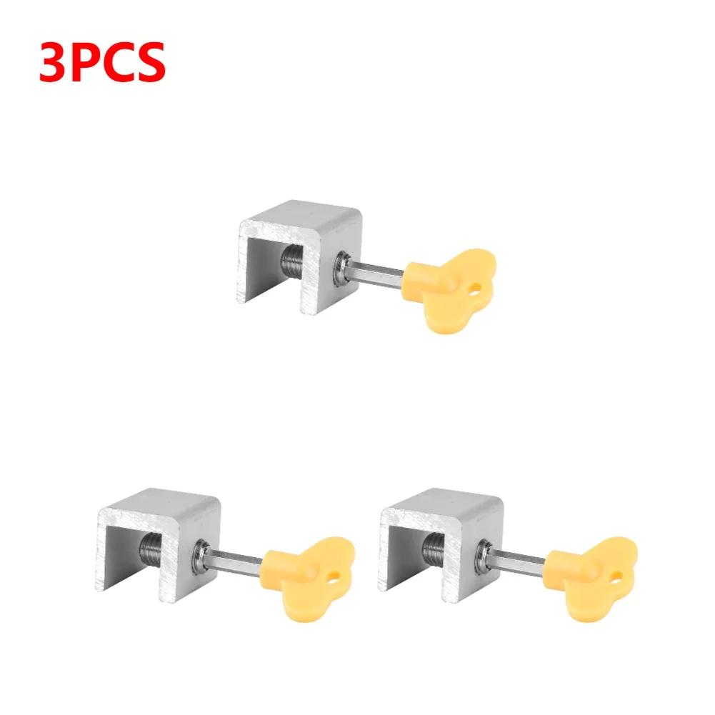 10-1Pcs Aluminum Alloy Window Lock Stopper Sliding Window Anti-theft lock Window Sliding Door Baby Kids Child Safety Doors Lock