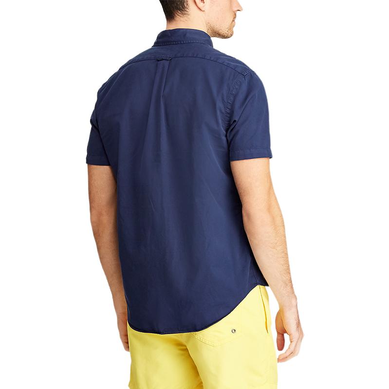 Polo Ralph Lauren FW22 Logo Print Straight Shirt Men Shirts Blue MNPOWOV1N810114-B82