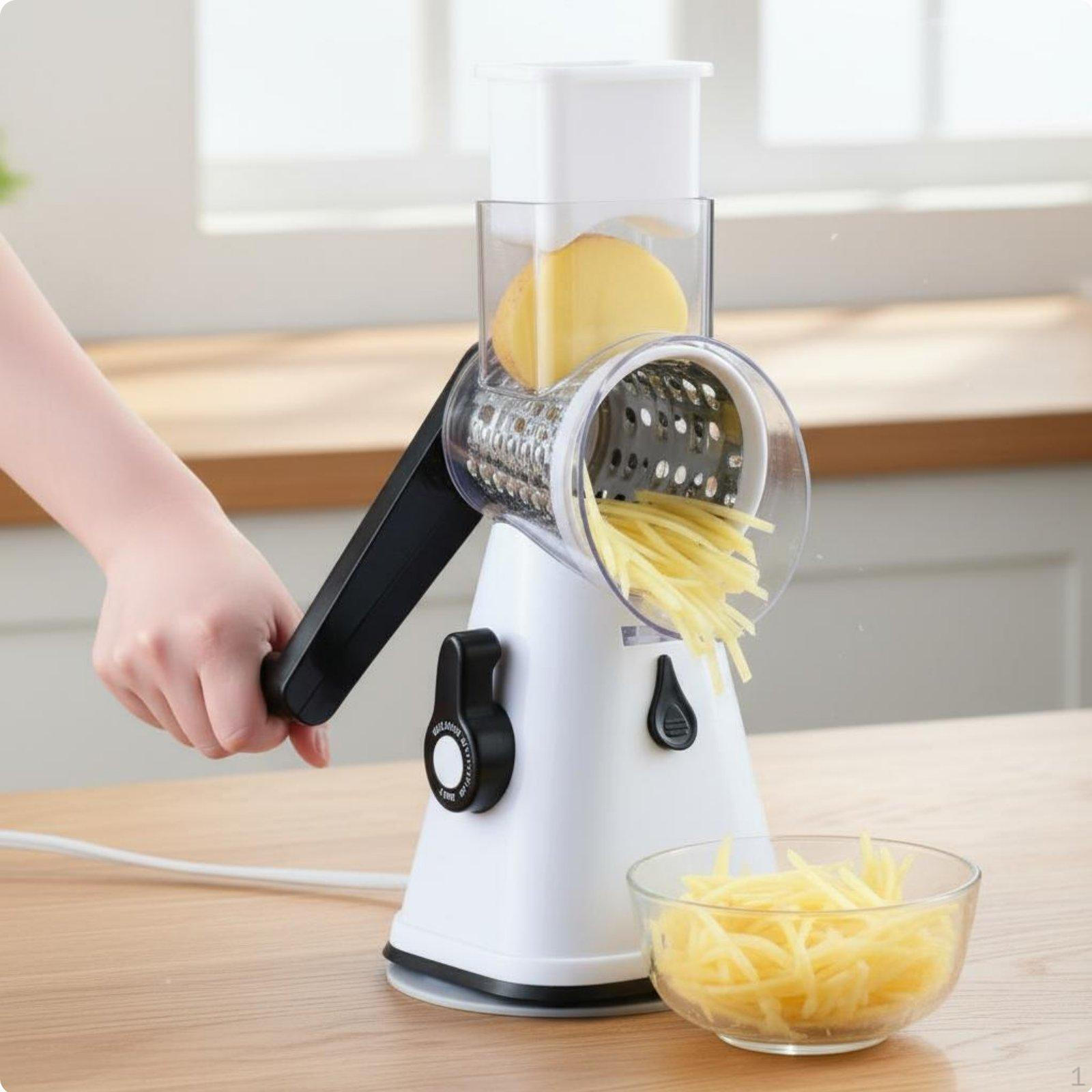 Hand Crank Manual Veggie Shredder MultiFunctional Vegetable Stainless Steel Drum