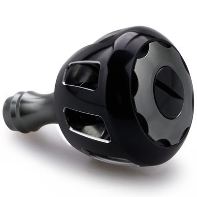 HEIGHTEN 32mm Rollengriffknauf für Shimano und Daiwa Typ und Daiwa Typ S Rollenserie (Shimano A) (Rotguss & Schwarz) (513)