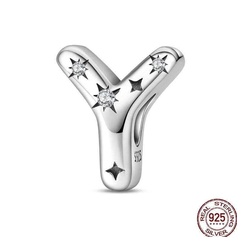 Copper 26 Letter A-Z Alphabet Charm Beads Fit Original Bangle Bracelet Necklace Pendant Jewelry Accessories Making