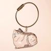 Golden Retriever Puppy Keychain Charm: Cute Transparent Storage Pendant for Backpacks & Bags