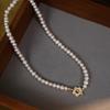 Elegantes Rosenblüten-Design Natürliche Süßwasserperle 14K Gold Filled Damenketten Halskette Für Frauen Valentinstag