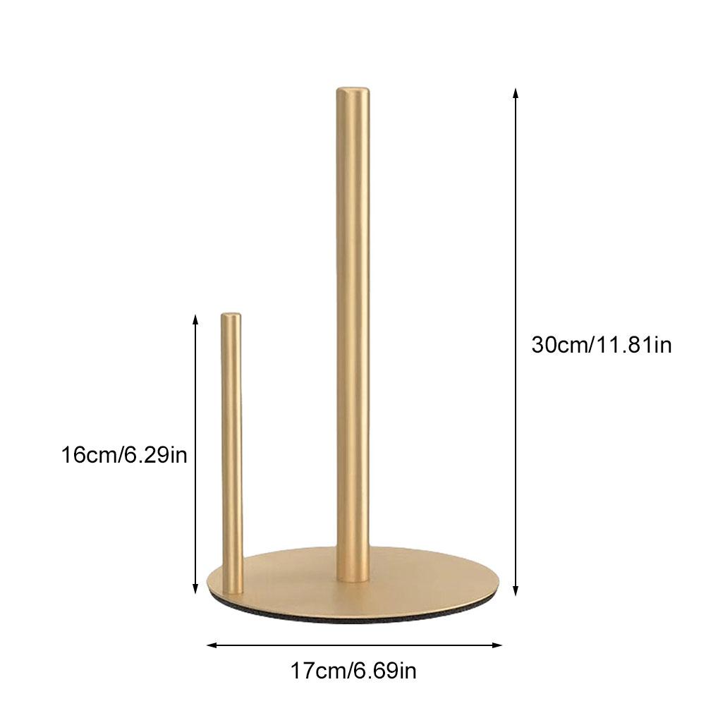 Paper Towel Holder Desktop Paper Towel Dispenser Weighted Base Vertical Cloth Fabric Holder Stainless Steel for Kitchen Bathroom