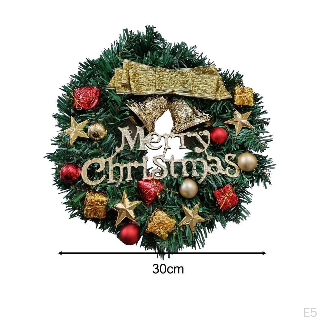Artificial Christmas Wreath Front Door 30cm Housewarming Holiday Garland Decoration for