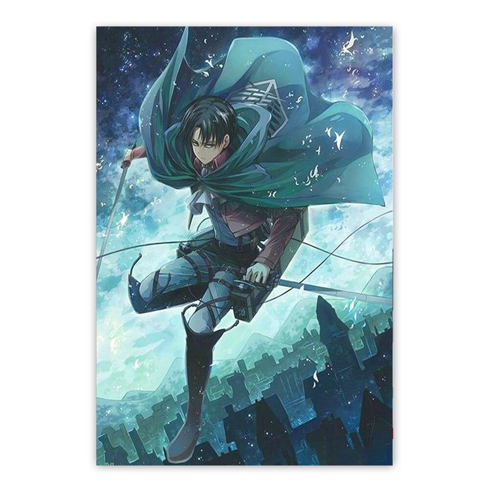 5d Diy Levi Ackerman Diamond Painting Attacking Giant Mosaic Handmade Animation Cross Stitch Full Circle Diamond Embroidery