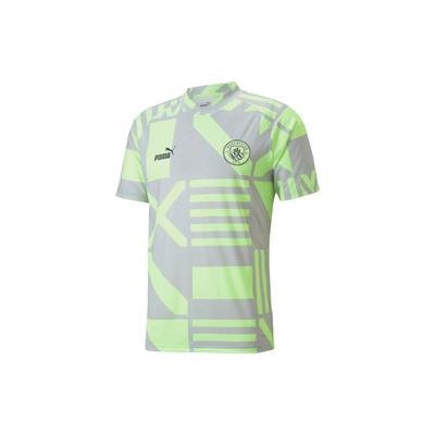 Manchester City Color Block Logo Graphic Short Sleeve T-Shirt Men Tops Green 767778-26