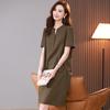 Plus Size Mid-Length Summer 2025 Cotton-Linen Dress for Women - Fashionable, Age-Reducing Style for Middle-Aged Mothers