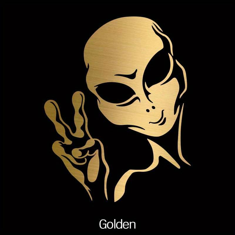 Car Decals Vinyl Auto Window Bumper Body Decals Space Alien Star Astronaut Personality Auto Decals Ufo Water-Repellent Decoration