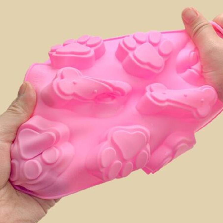 Silicone Baking Mold Dog Footprints Shape Bakeware Tools Baking Supplies Gift