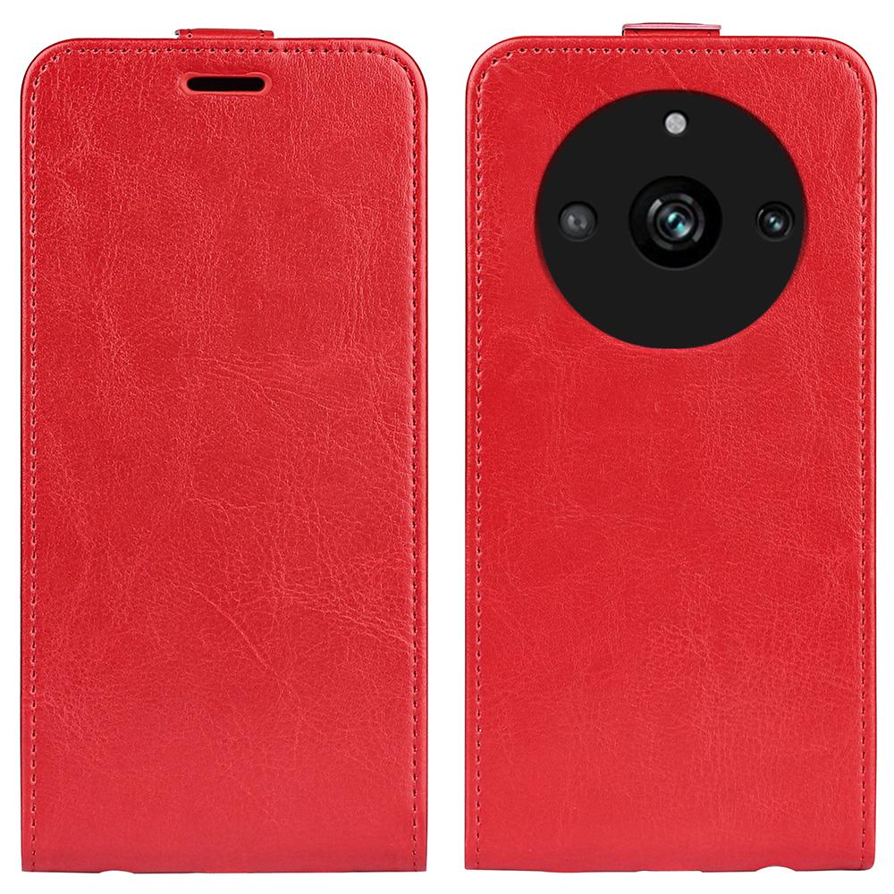 For Realme 11 Pro+ 5G/11 Pro 5G Vertical Flip Phone Leather Case Card Holder Crazy Horse Texture Cover