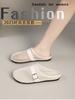 Summer outer wear mesh breathable bag head half slippers women's 2025 new one-pedal lazy shoes soft sole comfortable single shoes