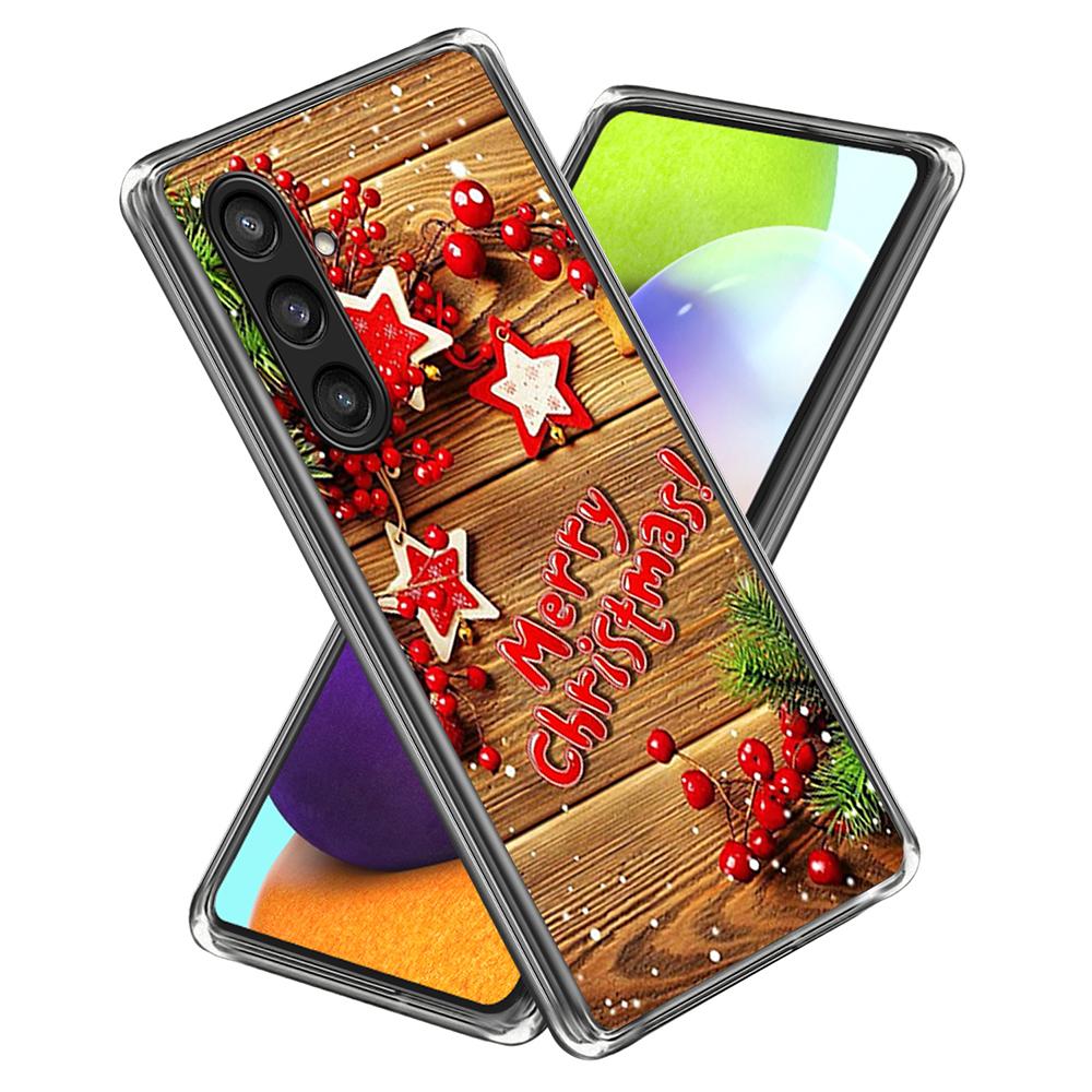 For Samsung Galaxy S25 Case Christmas Pattern Printing Soft TPU Phone Cover