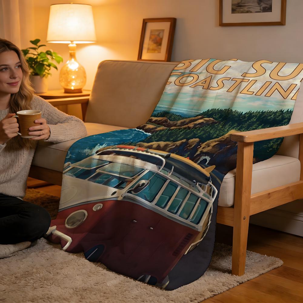 Throw High-Density Short Plush Blanket For Sofa Nap Air-Conditioned Room Soft Skin-Friendly Big Sur