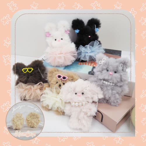 KIYOHARA MUCMK-05 Heart-pounding mall doll kit, rabbit with floppy ears, pink, with recipe