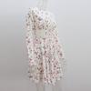 Women's Long Sleeved Summer Round Neck Floral Dress Sexy Mesh Hollow Out Short Skirt Hollow Out Patchwork Dress