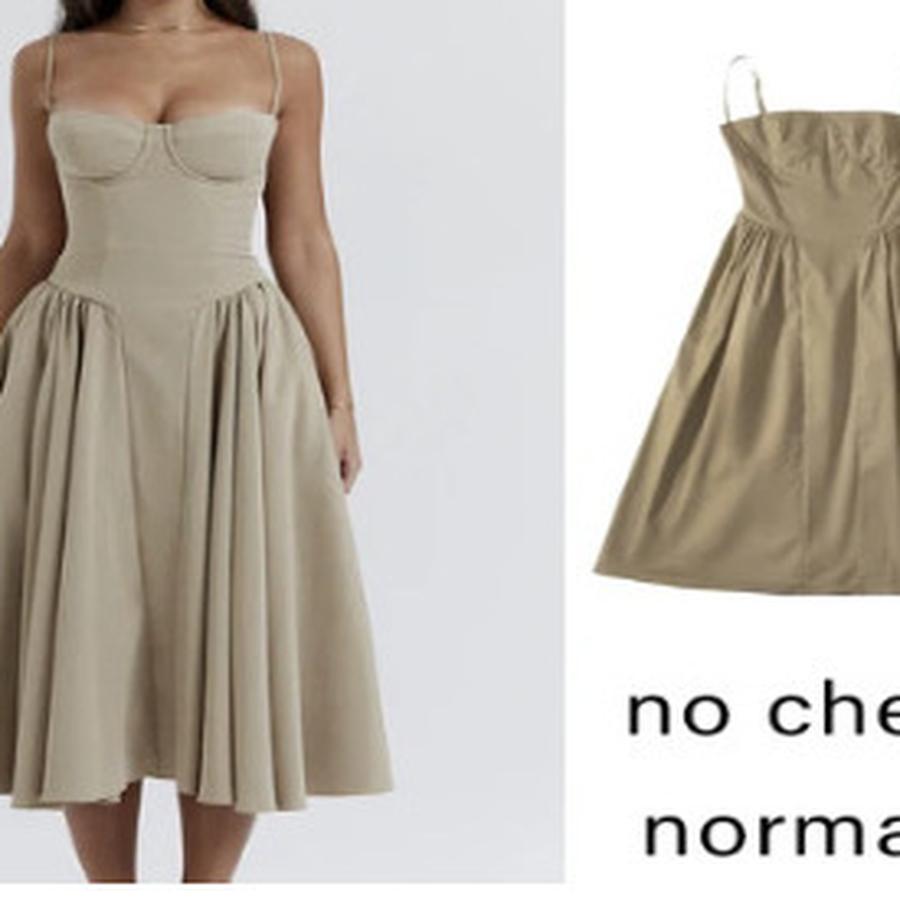 Sommer Sexy Gerafftes Kleid Damen Rotes Tube Top Kleid