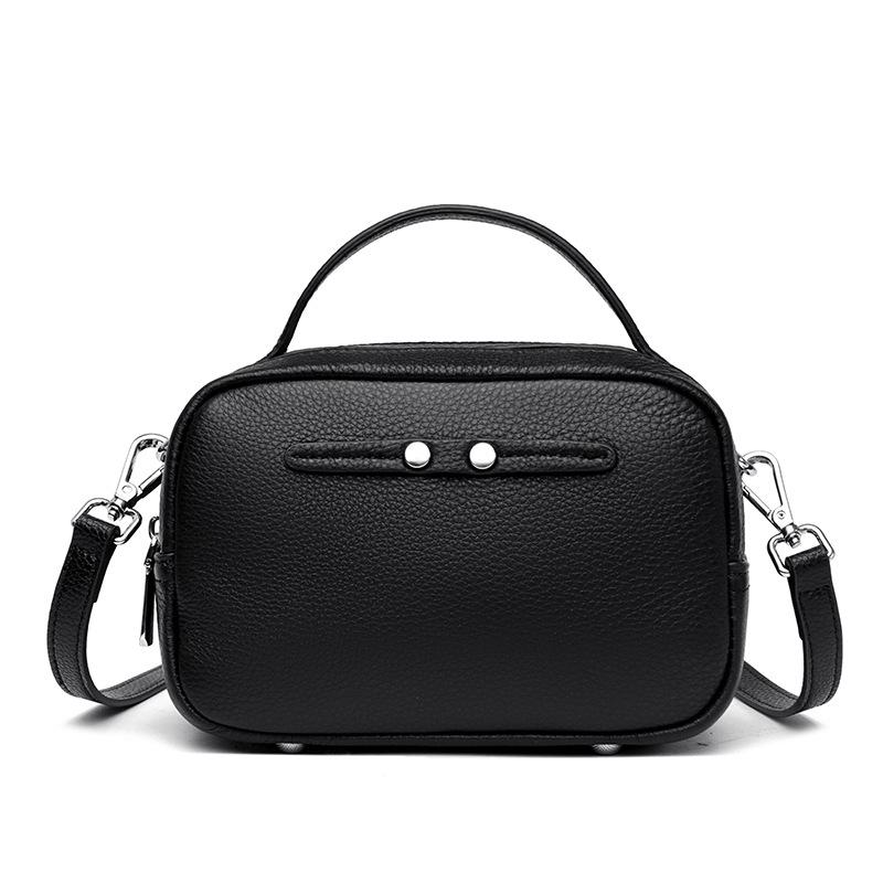 Leather women's bags, new high-end handbags, fashionable first-layer cowhide shoulder messenger bags