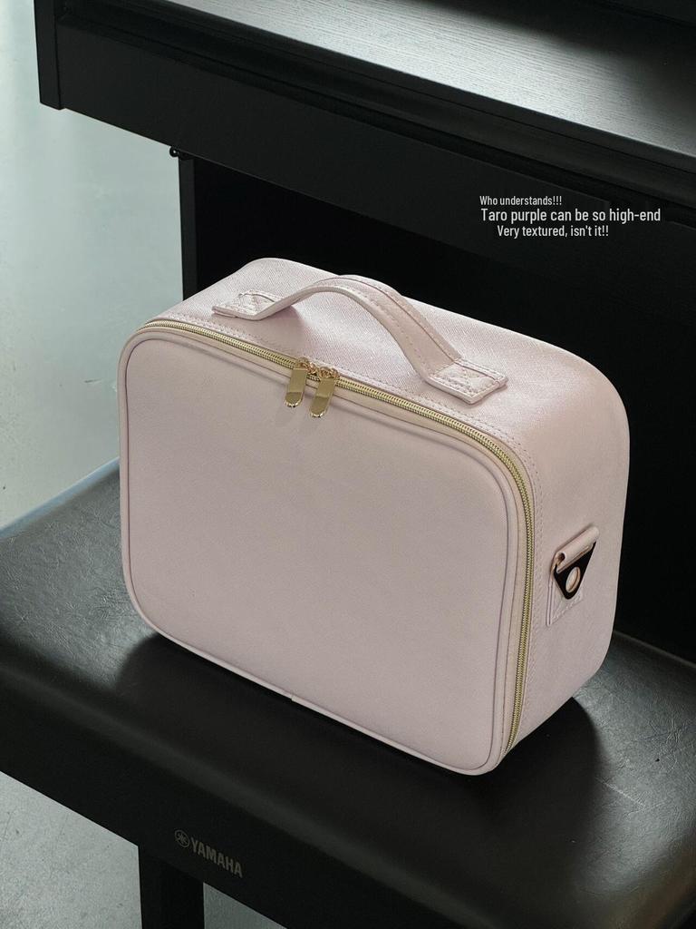Illuminated LED Makeup Bag with Mirror - Large Capacity Multifunctional Organizer Box.