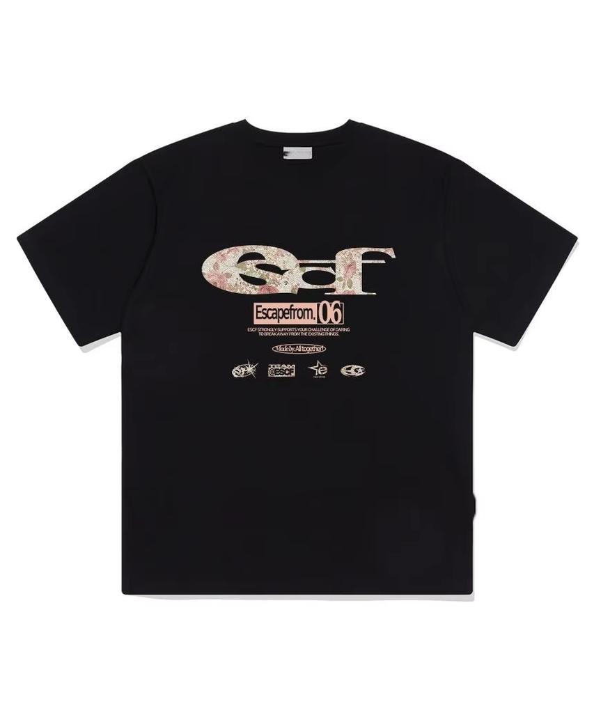 Y2k Tshirts Tops Casual Summer Fashion Classic Letter Logo Versatile Loose Comfort Shortsleeved Print Cotton Tshirt Unisex