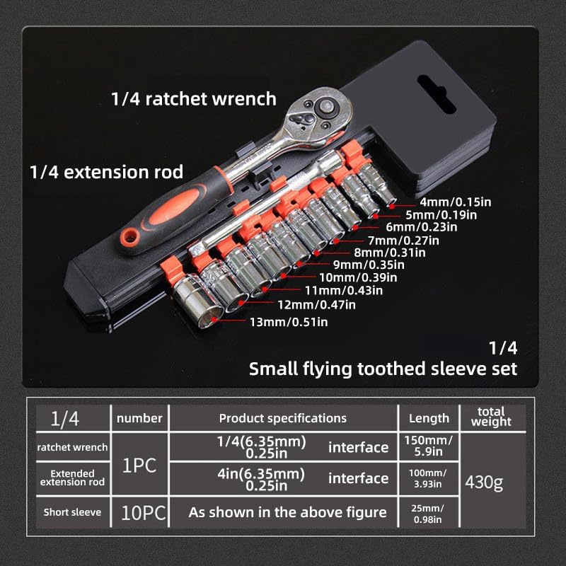 

Ratchet Socket Wrench (1/4) 1/4