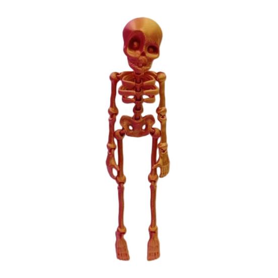 3D Printed Skeleton Refrigerator Magnet Poseable Skeleton Figurine with Movable Joints Halloween Gothic B
