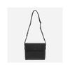 Daks Black Leather Grid Pattern Horizontal Crossbody Bag Dbba2e263bk