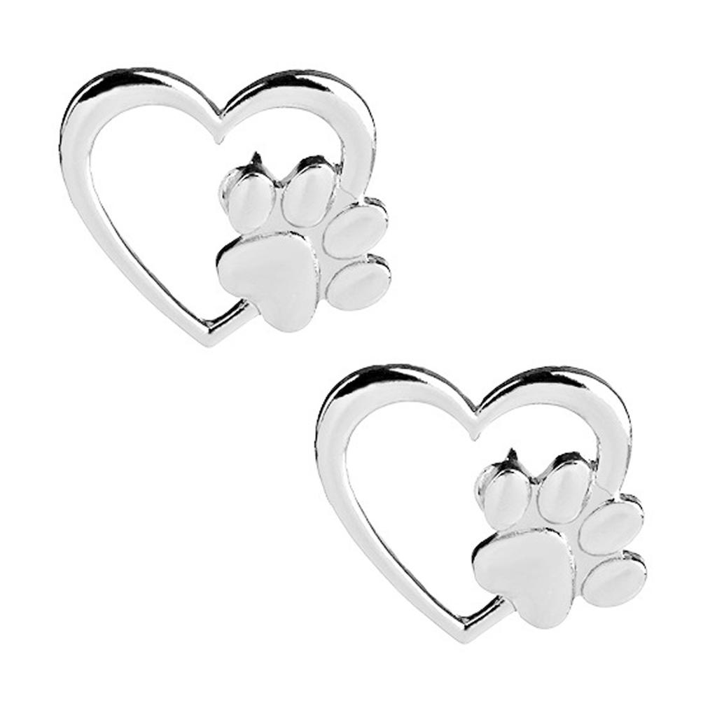 2pcs Heart with Paw Badge Brooch Dripping Oil Paw Brooch Badge Pin for Jewelry Making Clothes Bags Supplies