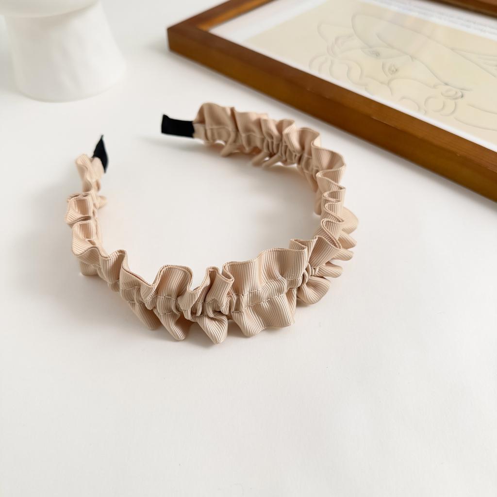 Spring And Autumn Fashion Ruffle Lace Headband Black Wide Hair Bands For Girls Women Hair Hoops Bezel Headbands Hair Accessories