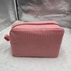 Makeup Bag Solid Color Large Capacity Zipper Closure Cosmetic Pouch Skin Care Product Travel Storage Pouch