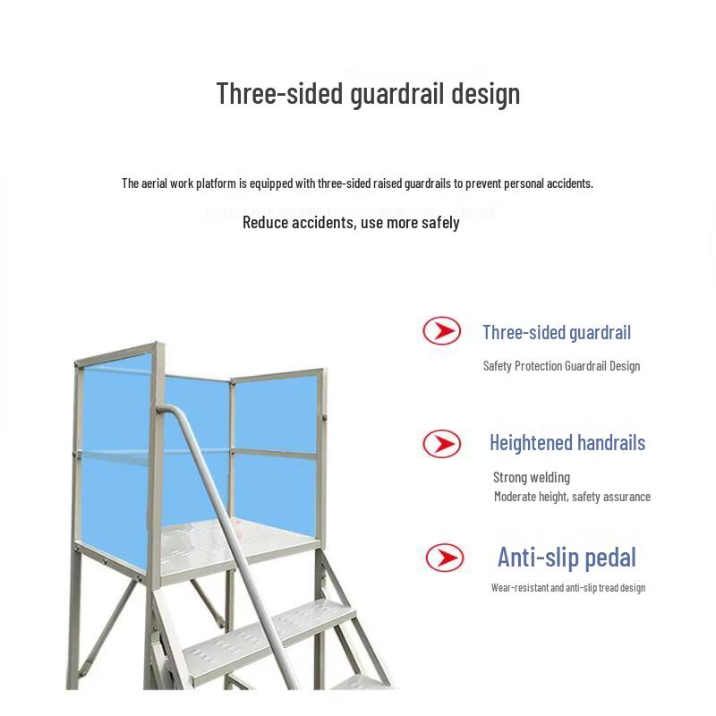 Heavy-Duty Mobile Platform Step Ladder