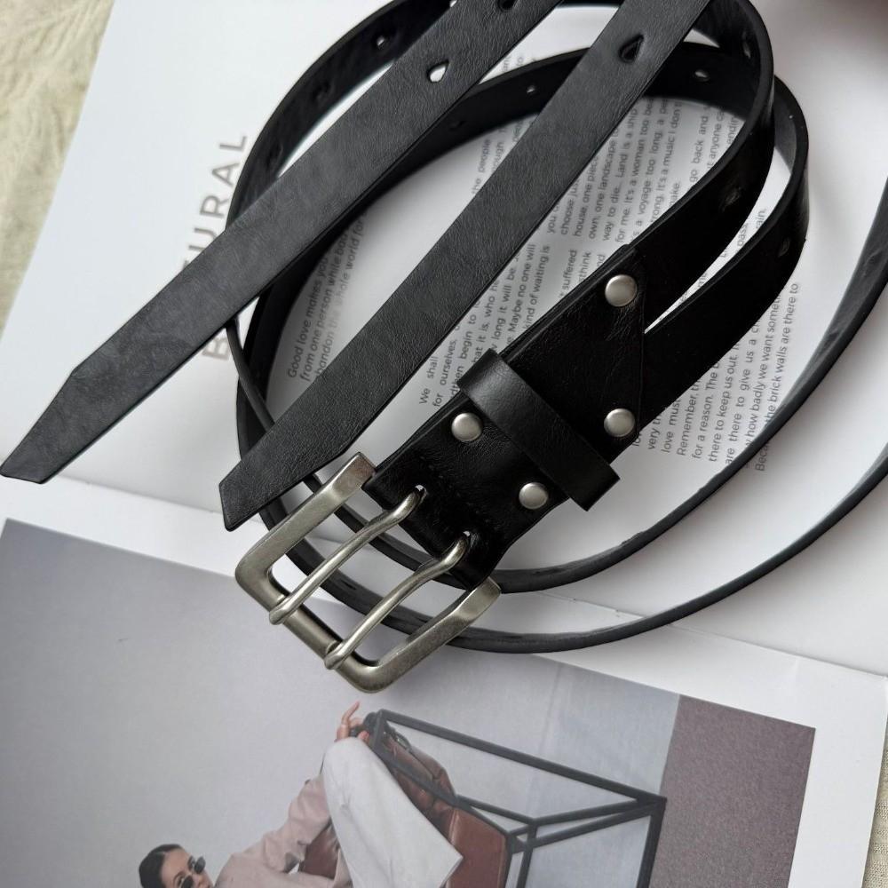 Leather Waist Belt Vintage Dress Jeans Belt American Women's Belt  Male Female
