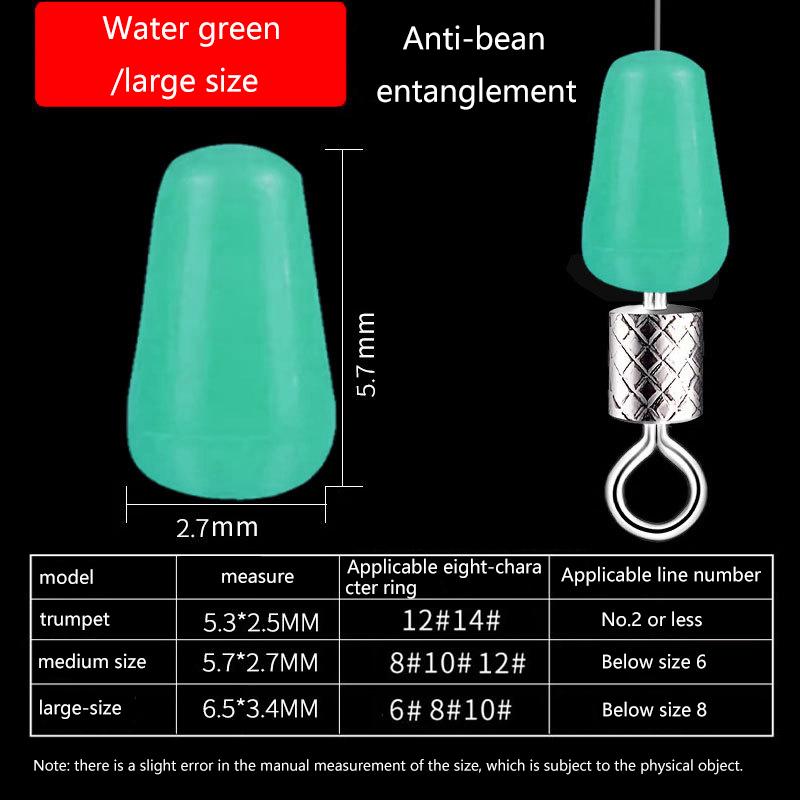 100 Pcs/lot High Quality Silicone Space Beans Sea Carp Fly Fishing Blue Rubber Oval Stopper Fishing Float Fishing Bobber