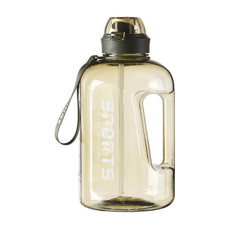 Super Large Capacity Ton Barrels Kettle Good-looking Summer Workout Outdoor Sports Bottle Double Drinking Straw High Temperature Resistance