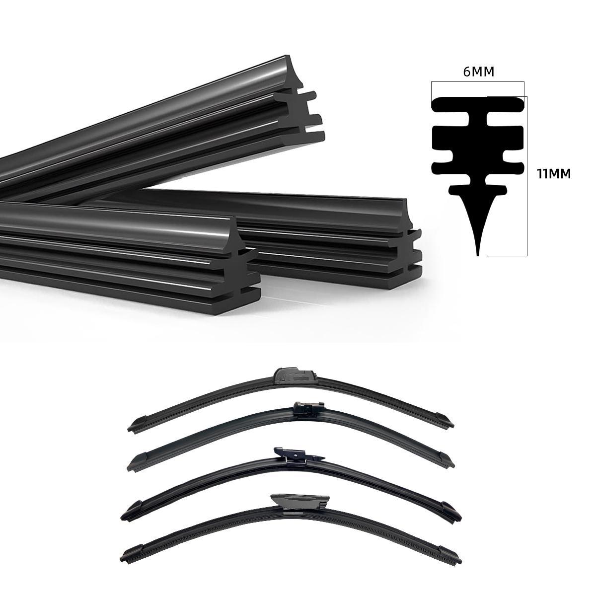 

Car windshield rubber strip wiper 6mm car wiper blade 14 16 17 18 19 20 21 22 24 26 28 30 32 wiper accessories 14inch