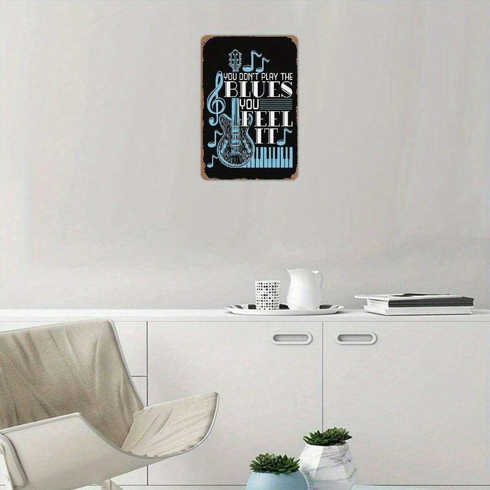 Vintage Metal Poster Blues Jazz Music Wall Decor Retro Bar Sign