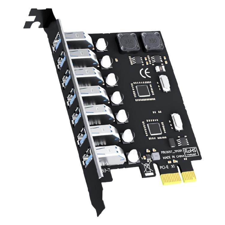 USB3.0 PCIE Expansion Card Adapter External PCIE Extender PCIE Card 7 Port USB3.0 Adapter for Desktop Equipment