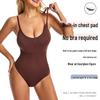 Women's Plus Size Waist Cincher Bodysuit - European & American Postpartum T-Back Corset Underwear