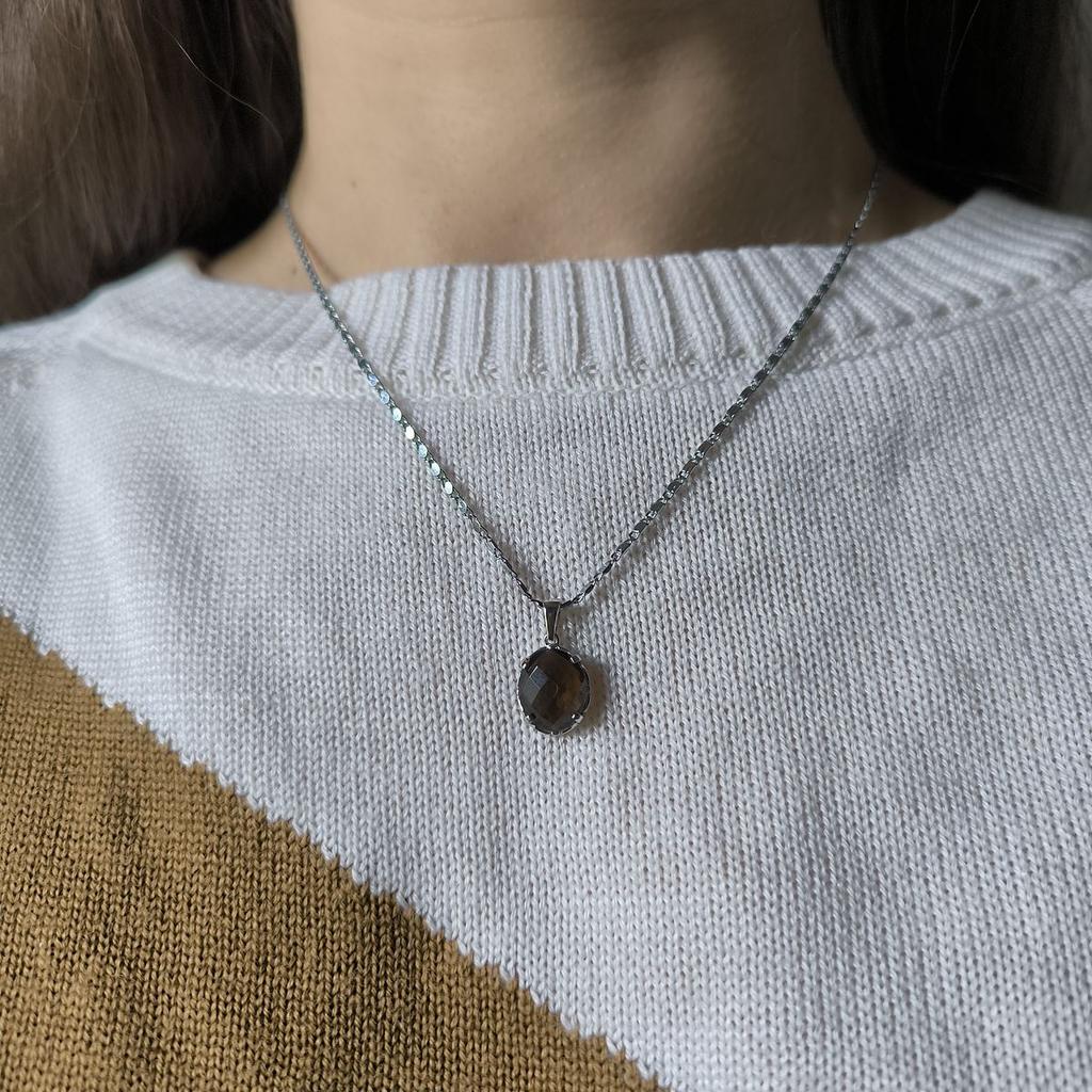 Silver Pendant with Rauchtopaz (smoky Quartz) 4.387ct (2180531)