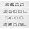 ABS Plastic S500 S500L S600 S600L Trunk Rear Logo Badge Emblem Sticker For Mercedes Benz S Class W126 W140 W220 W221 W222 C217