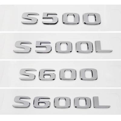 ABS Plastic S500 S500L S600 S600L Trunk Rear Logo Badge Emblem Sticker For Mercedes Benz S Class W126 W140 W220 W221 W222 C217