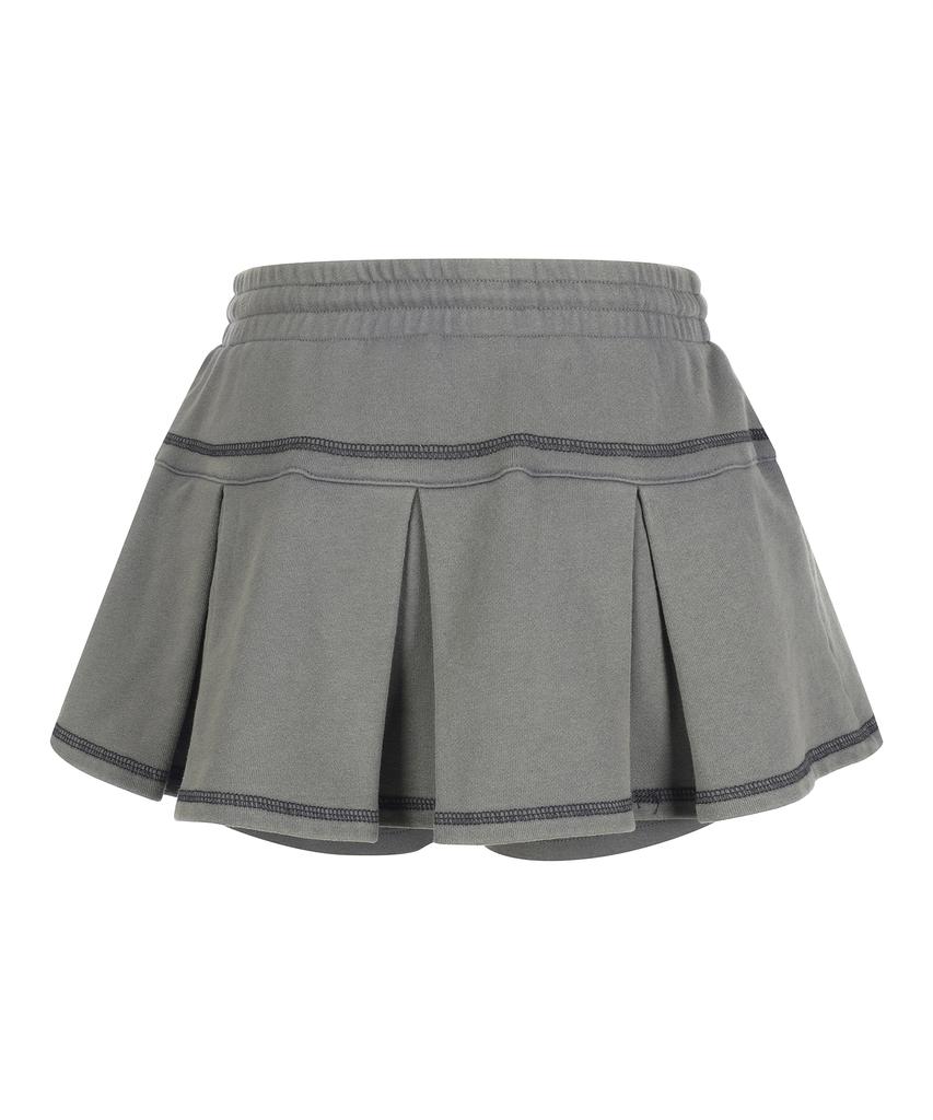LALAFOX Pleated Sweat Skirt Charcoal Br2Cs001