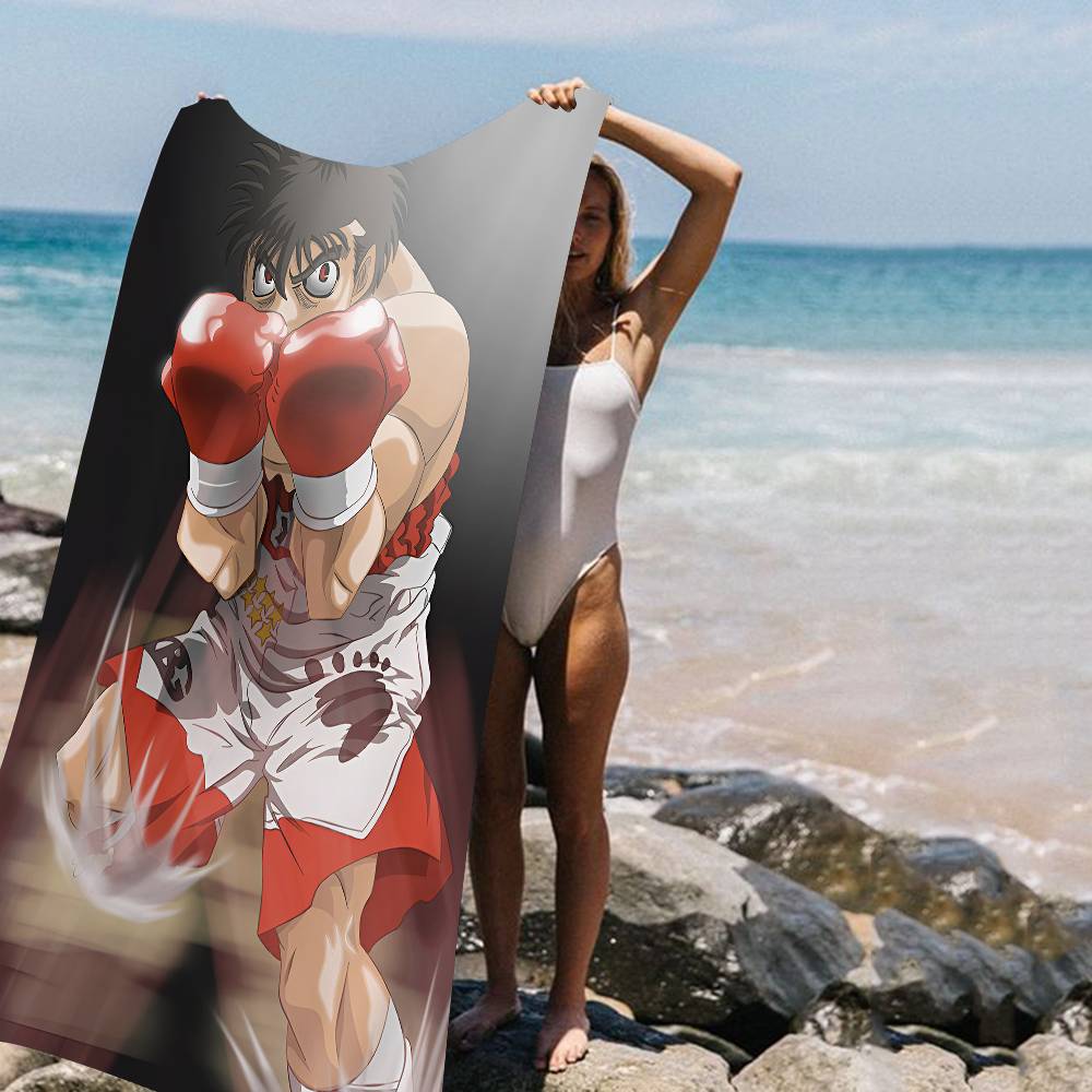 Hajime no ippo comics Microfiber Printed Beach Towel Mountain Climbing Yoga Beach Swimming Running Absorbent Soft Towel
