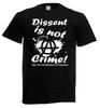 Adults Dissent Is Not a Crime Stop The Criminalisation Unisex Black 100% Cotton T-shirt Mens Tees Top