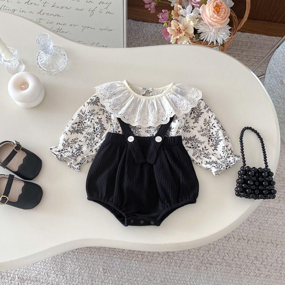 Overalls Flower Toddle Jumpsuit Ruffle Baby Shorts Climb Suit Cute Baby Jumper Dress  Infant Wear